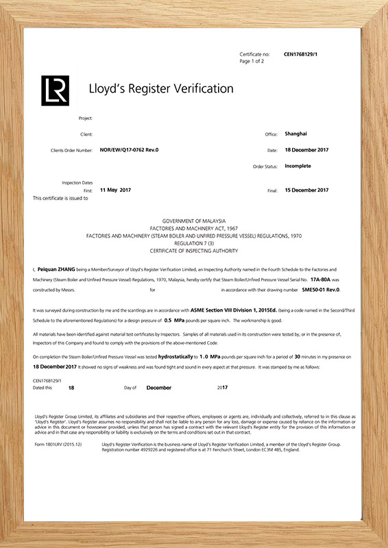 Lloyd's Certification